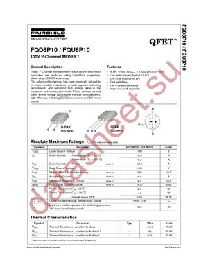 FQD8P10TM datasheet  